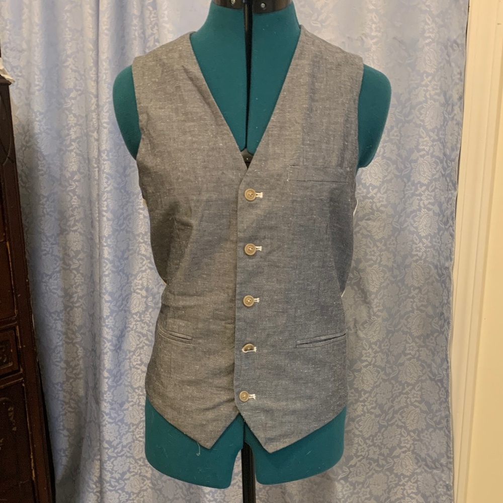 Chambray Women's Gray Vest